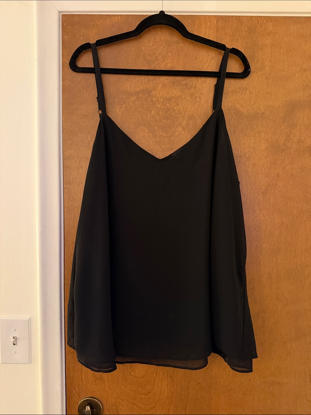 torrid Black V-Neck Lightweight Spaghetti-Strap Camisole